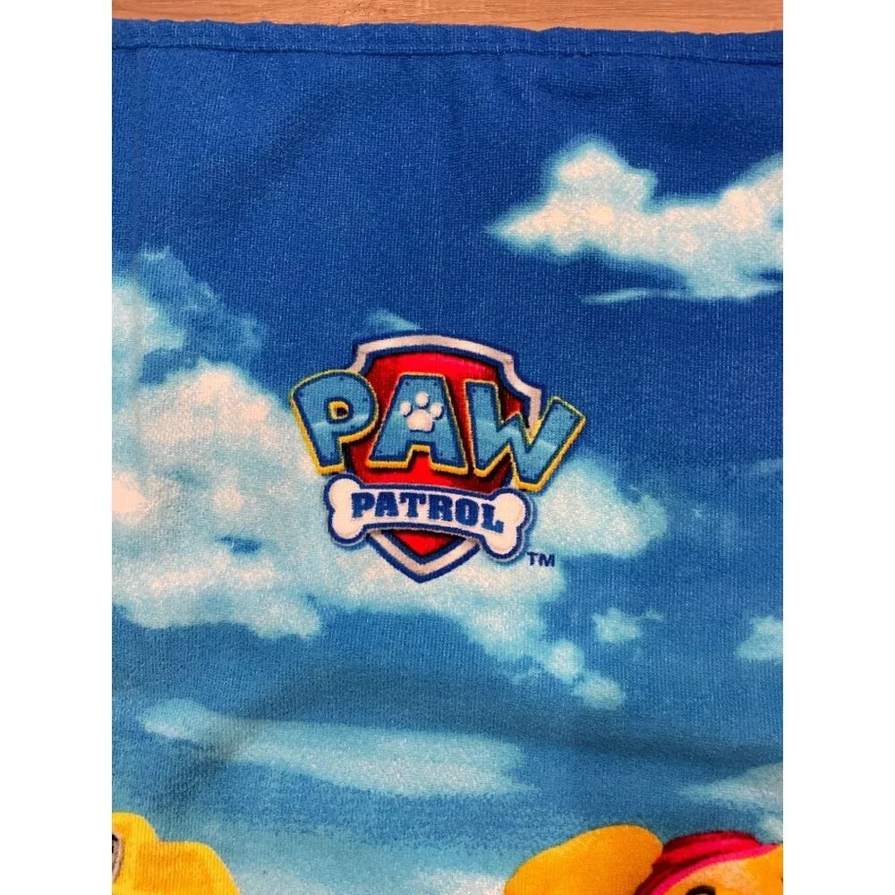 Paw Patrol Kids Beach Towel With Chase, Rubble, Marshall & Skye Design